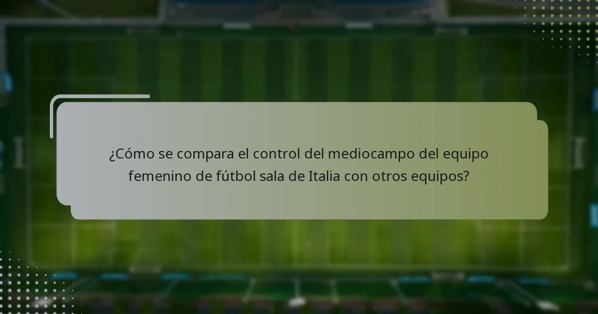 ¿Cuáles son las estrategias de gestión del juego empleadas por el equipo femenino de fútbol sala de Italia?