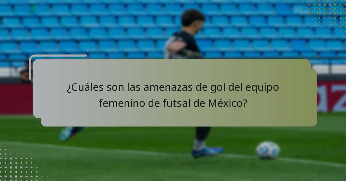 ¿Cómo se compara el equipo femenino de futsal de México con otros equipos?